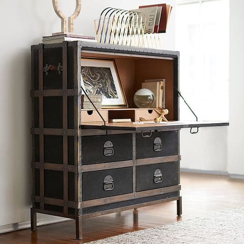 Trunk Secretary Desk with Drawers
