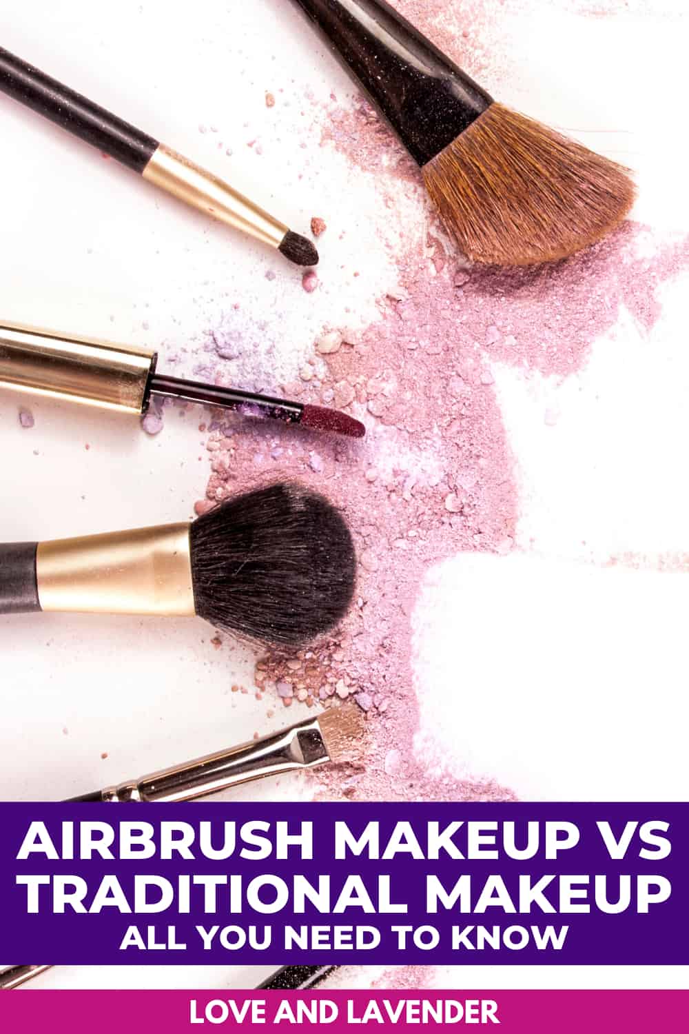 Airbrush Makeup vs Traditional Makeup - Pinterest pin