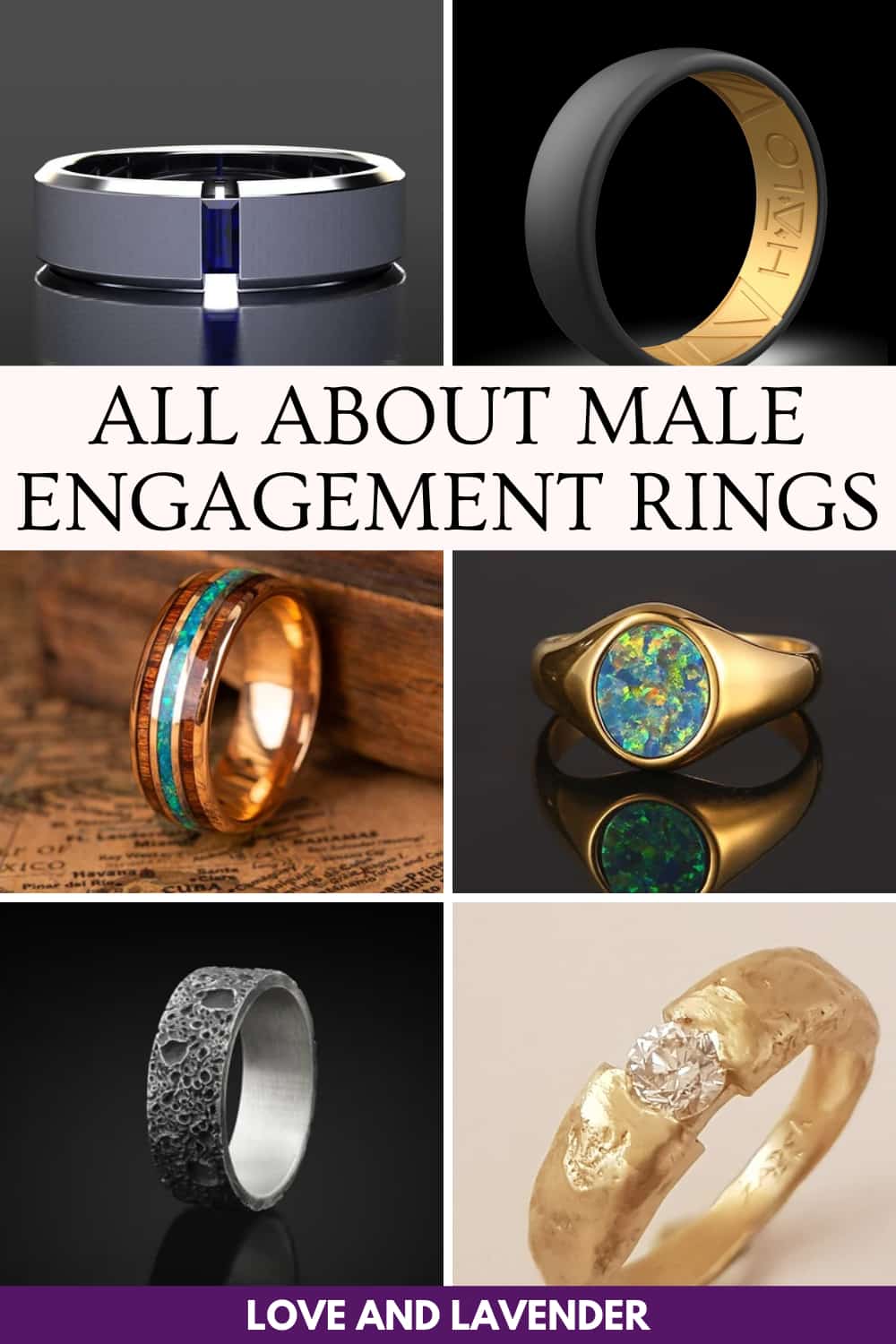 15 Modern Male Engagement Rings - Pinterest pin