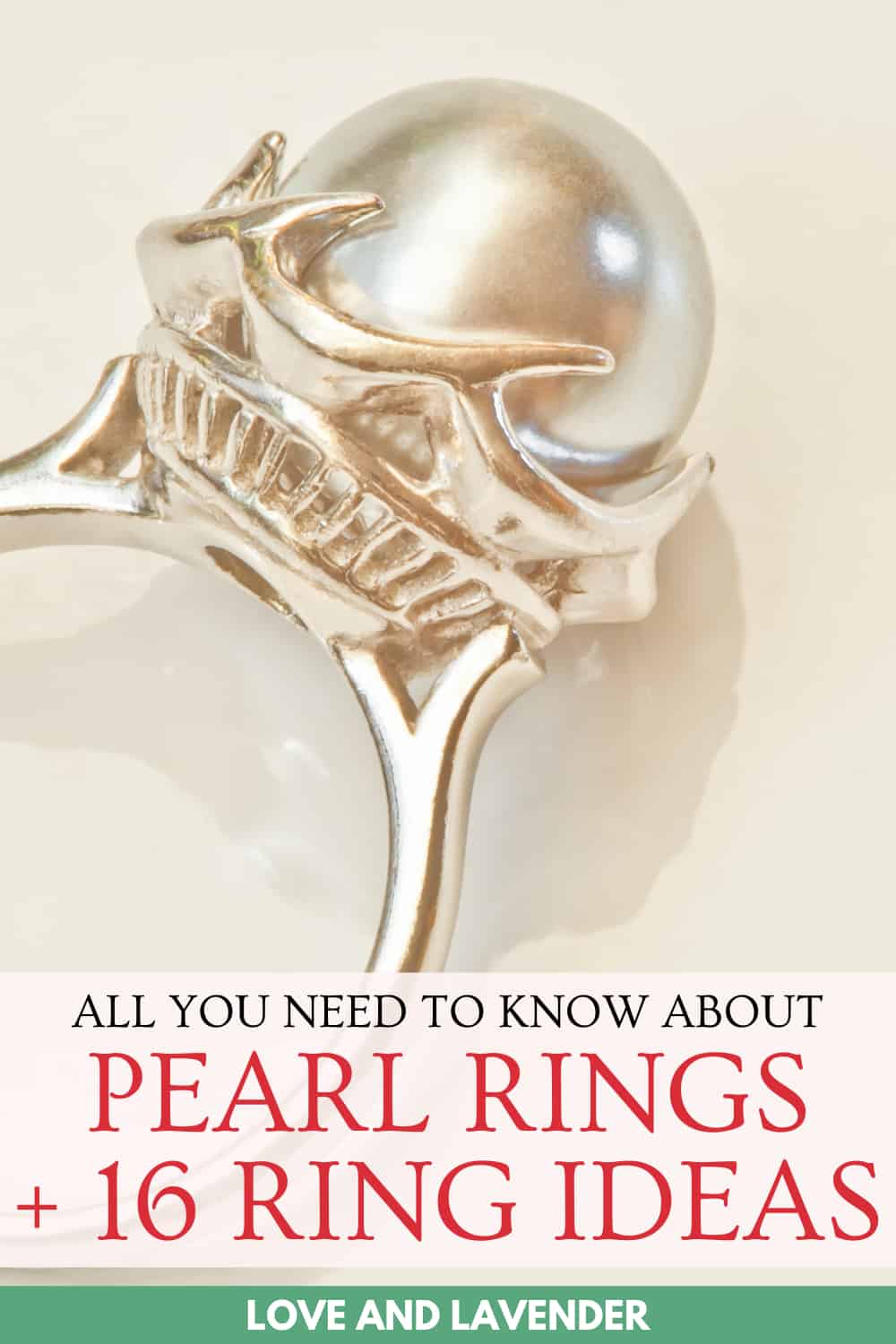 6 Gold & Silver Pearl Ring Ideas - Pinterest Pin
