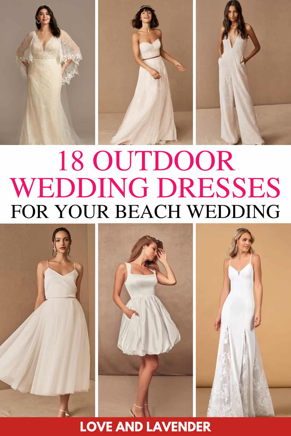 18 Outdoor Wedding Dresses - Pinterest Pin