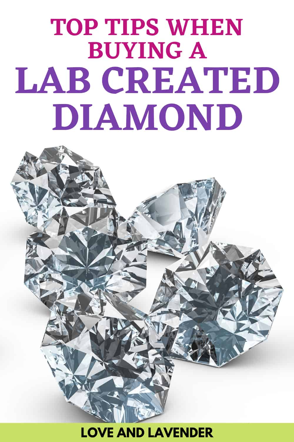 A Quick Buying Guide to Lab Created Diamonds - Pinterest pin