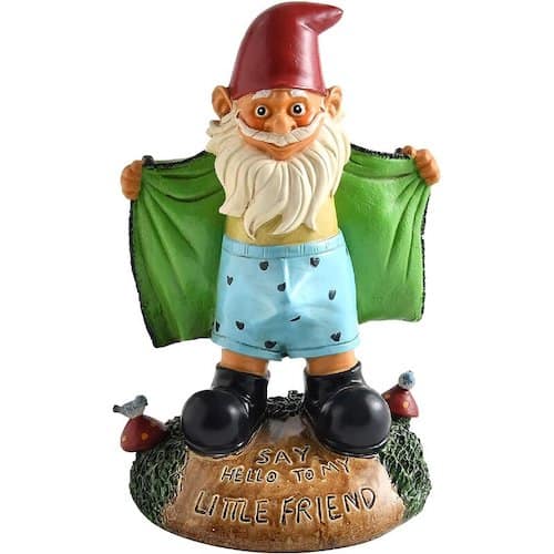Funny Naughty Garden Gnome Statue
