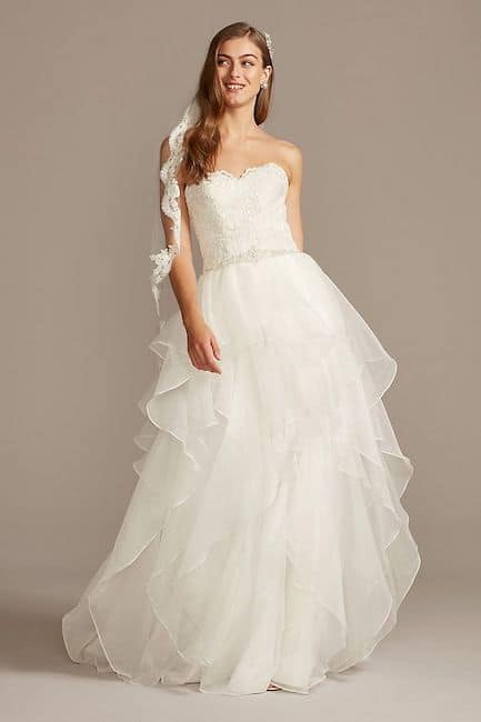 Lace Sweetheart Wedding Ball Gown with Beading