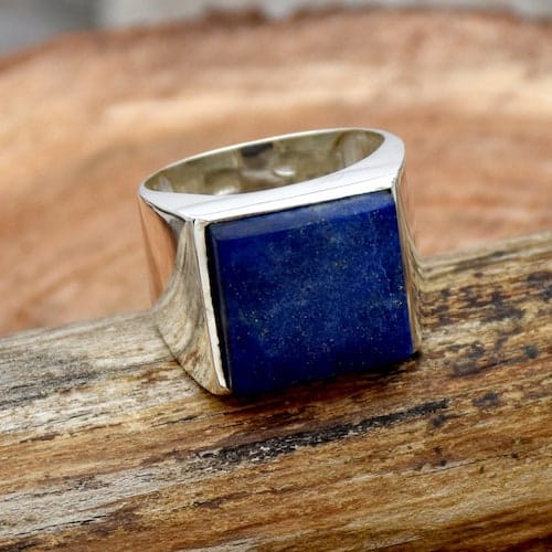 Men’s Sterling Silver Lapis Lazuli Ring