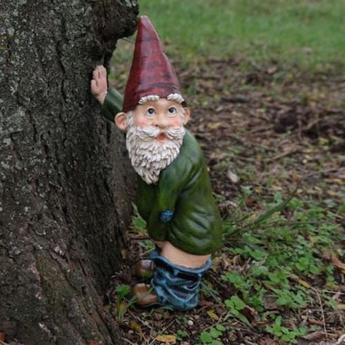 Tree Peeing Gnome
