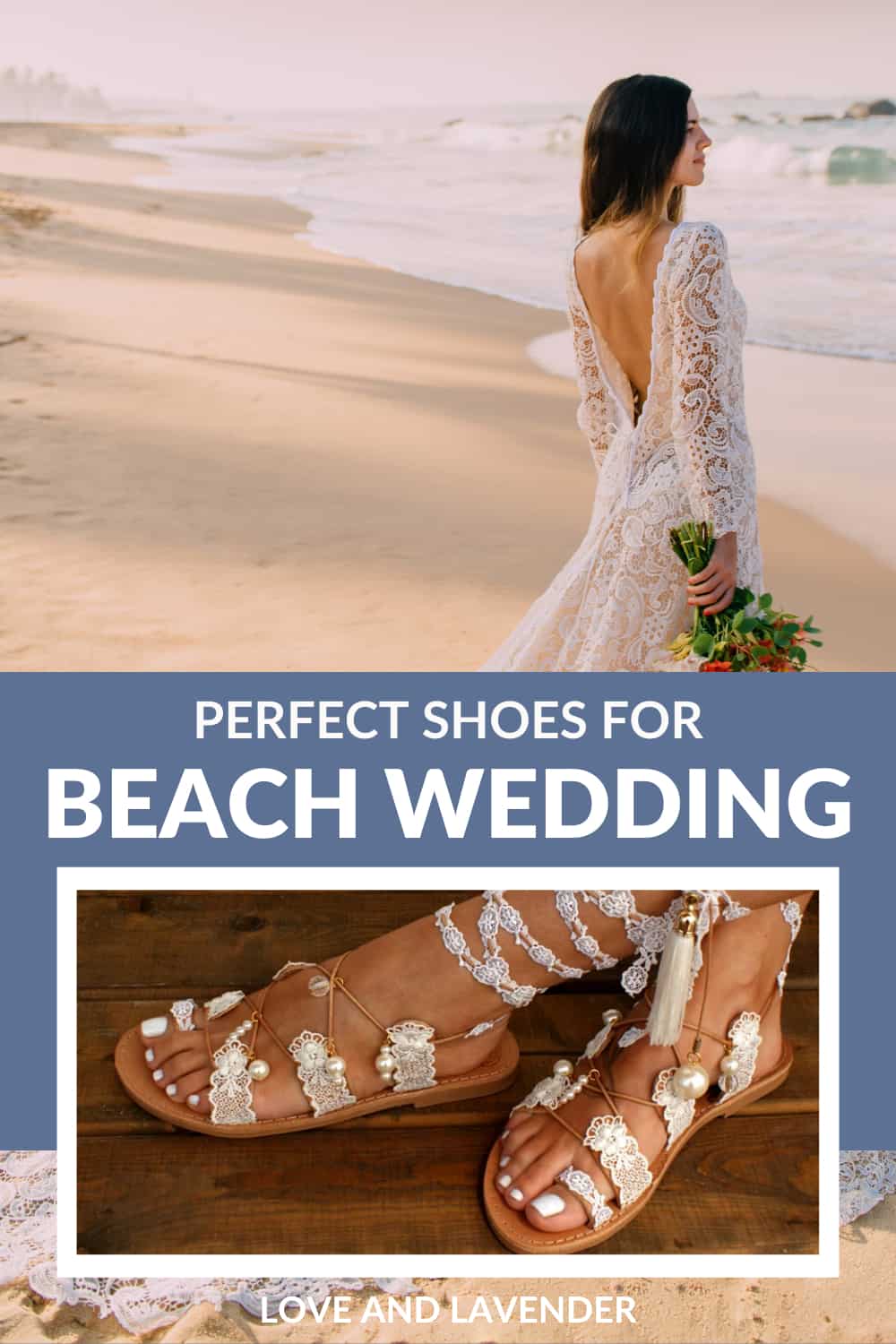 33 Beach Wedding Shoes - Pinterest pin