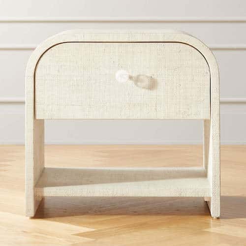 Archer Lacquered Linen Nightstand