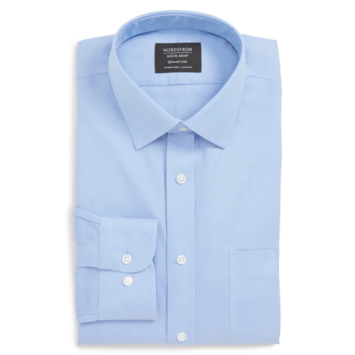 blue nordstrom wrinkle free dress shirt