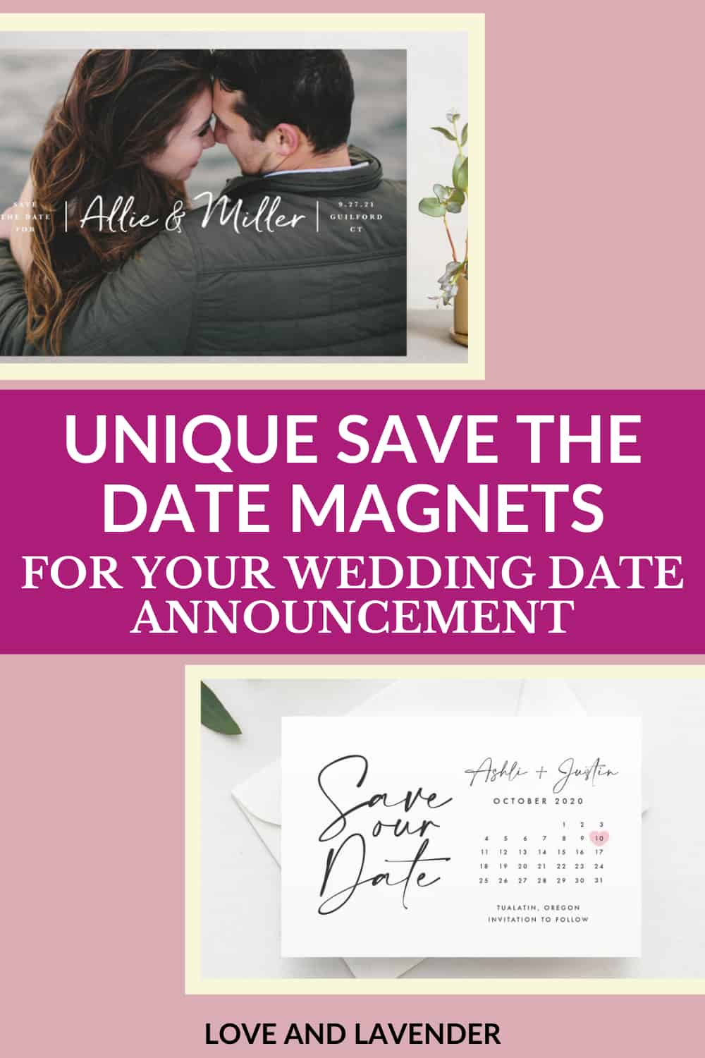 Pinterest pin - Save the Date Magnets