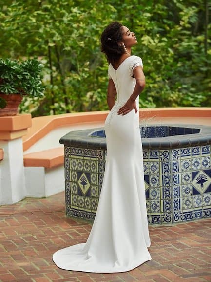 Chic Crepe Bridal Gown