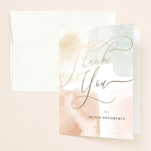 Flourish & Abstract Bridal Shower Thank You Cards