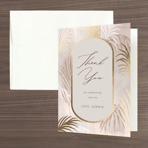 Palm Springs Bridal Shower Thank You Cards