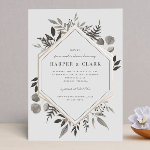 Shade Green Couples Shower Invitations
