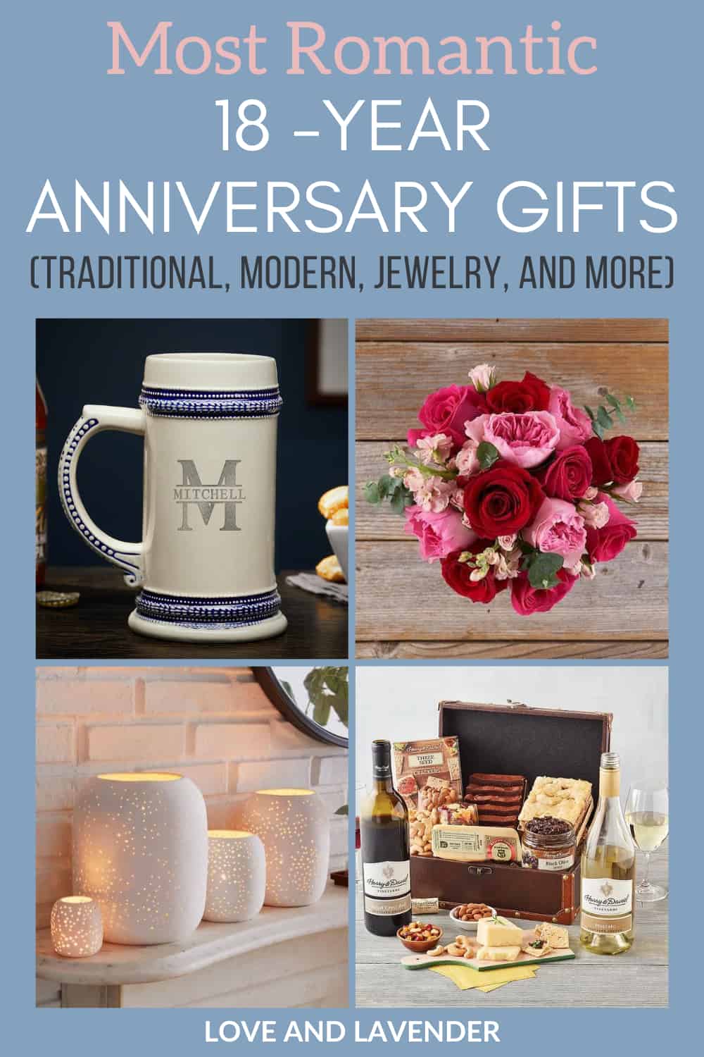 Pinterest pin - 23 Thoughtful 18th Anniversary Gift Ideas