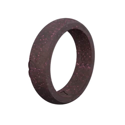 Black Sparkle Silicone Ring