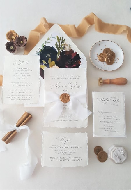Elegant Gold Wedding Invitation