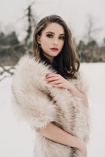 Faux Fur Bridal Wrap