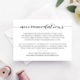 13 Tasteful Wedding Accommodation Cards for Stylish Lodging Details ...