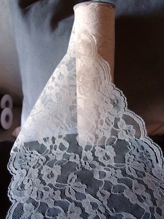 Ivory chantilly lace table runner