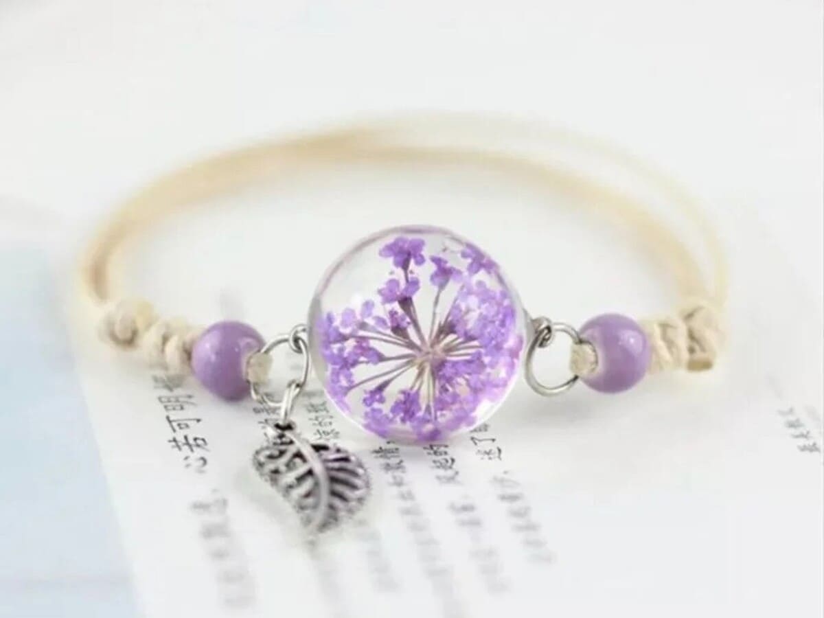 Lavender Flower Bracelet