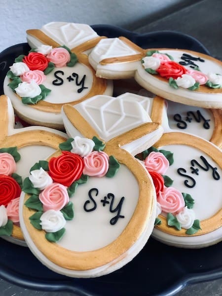 Monogrammed Wedding Cookies