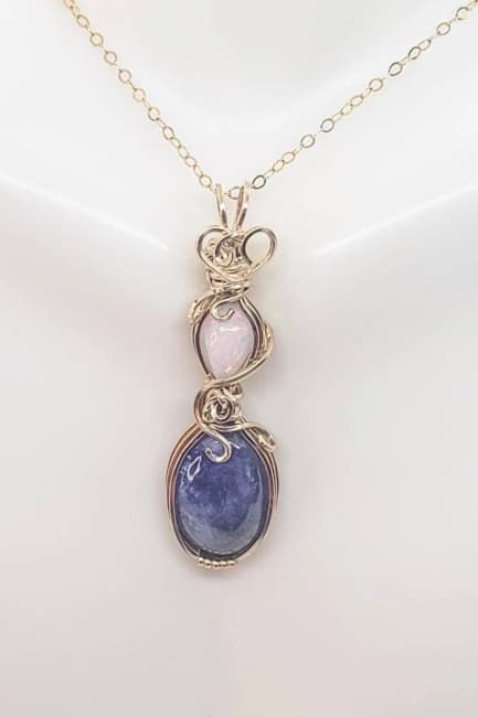 Opal and Tanzanite Necklace