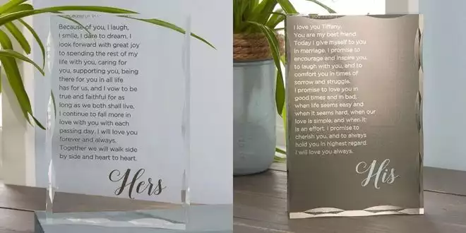 His and Hers Vows Keepsake