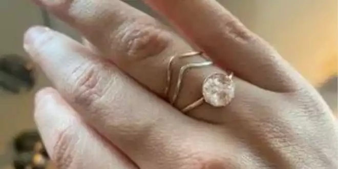 Rose Gold Herkimer Diamond Ring
