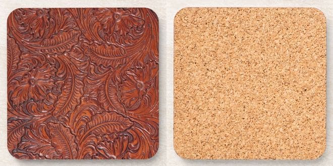 Tooled Leather Texture Coaster