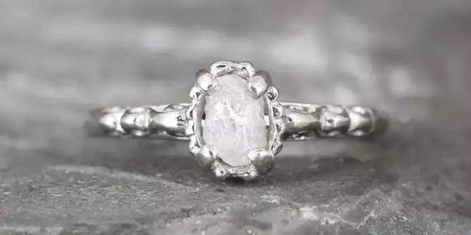 Vintage Inspired Raw Diamond Ring