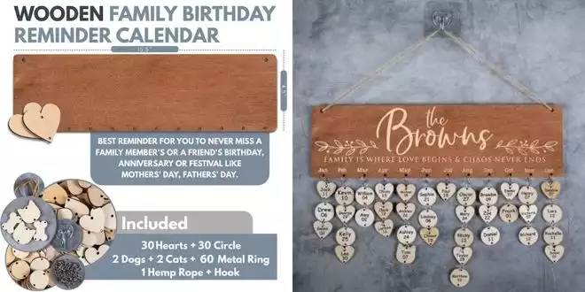 Birthday Calendar Hanging Board