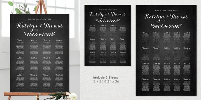 Chalkboard Sign Seating Chart