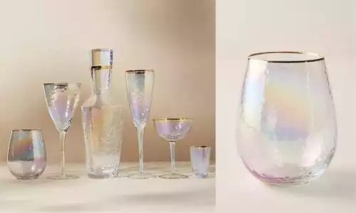 30th Anniversary [Pearl] - Unique Pearl Luster Wine Glass