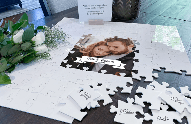 Acrylic Photo Guest Book Puzzle