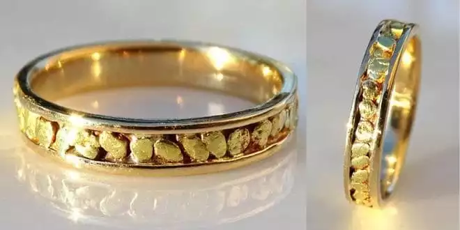 Alaska Gold Nugget Ring