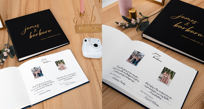 Custom Wedding Guest Book Photo Album