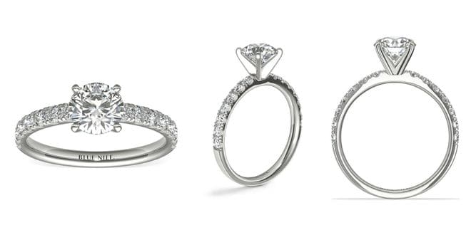 Diamond Sidestone Engagement Rings