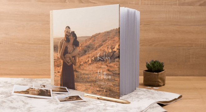 Personalized Photo Cover Wedding Guest Book