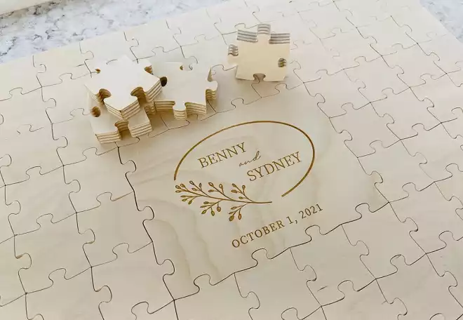 Thick Pieces Wedding Puzzle