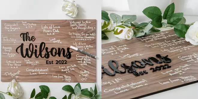 Simple Signature Wedding Guest Board