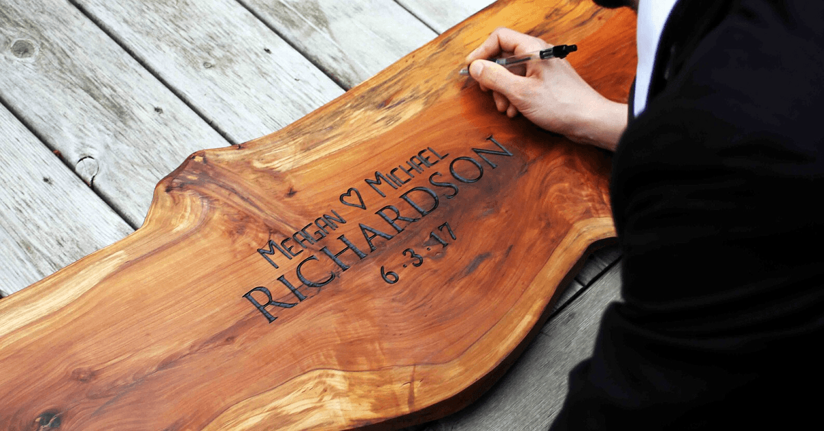 22 Traditional And Alternative Wood Sign Guest Book Ideas Your Guests Will Love! 