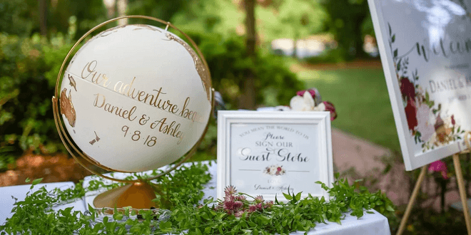 XL Wedding Globe Guest Book