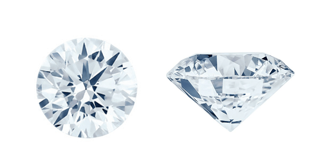 0.51-Carat Light Blue Round Diamond