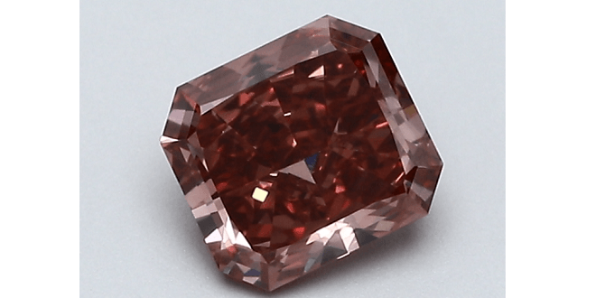 0.86-Carat Red Radiant Cut Diamond