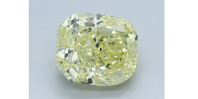 1.50-Carat Intense Yellow Cushion Cut Diamond