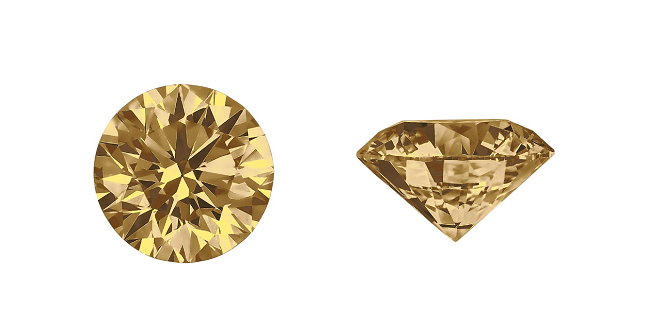 2.50-Carat Orange-brown Round Diamond