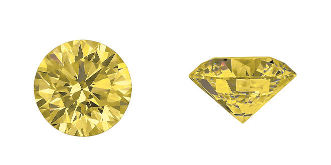 2.60-Carat Yellow Round Diamond