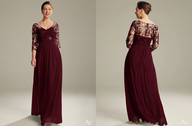 ¾ Lace Sleeve Messi Dress