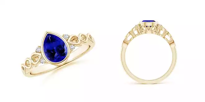 Bezel Set Vintage-Inspired Promise Ring